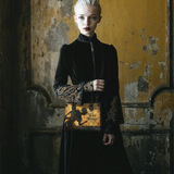 "The Yellow Wallpaper" - Black Interior - Small Leather Handbag - CLEAROUT
