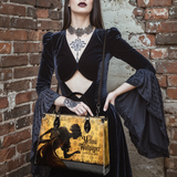 "The Yellow Wallpaper" - Black Interior - Leather Handbag
