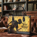 "The Yellow Wallpaper" - Black Interior - Leather Handbag