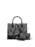 "The Cask Of Amontillado" - Black Interior - Leather Handbag Matching Set - NEVERMORE DEAL