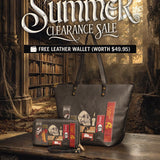 "The Codex of Gothic Tales" Deadlight Black Leather Tote Bag Deal