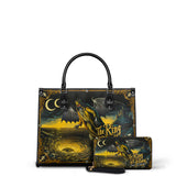 "The King In Yellow" - Black Interior - Leather Handbag Matching Set - CLEAROUT