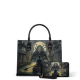 "The Shadow Over Innsmouth" - Black Interior - Leather Handbag Matching Set - CLEAROUT