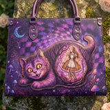 “We're All Mad Here” Applique Leather Handbag Pre-order