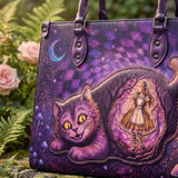 “We're All Mad Here” Applique Leather Handbag Pre-order