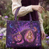 “We're All Mad Here” Applique Leather Handbag Pre-order