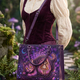 “We're All Mad Here” Applique Leather Handbag Pre-order