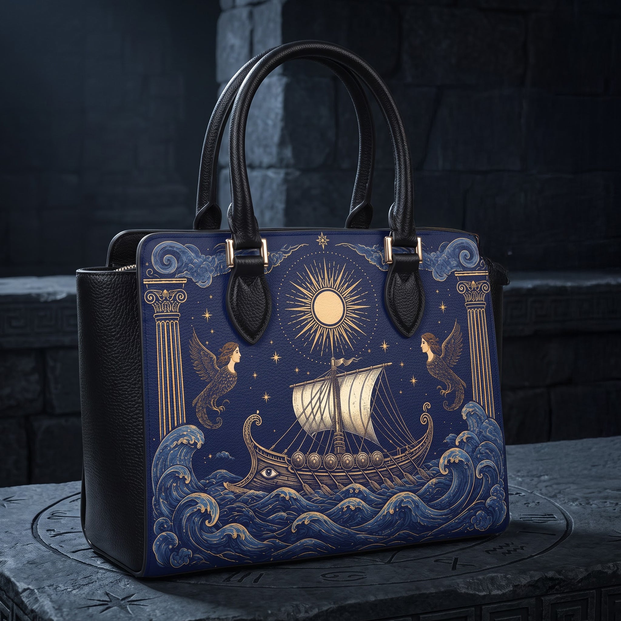 &ldquo;The Odyssey&rdquo; Vesper Handbag &mdash; The Odyssey by Homer, full view