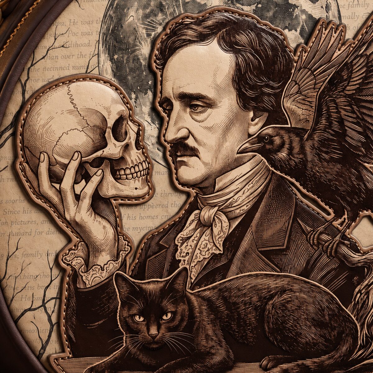 Quoth the Raven circle bag — close-up