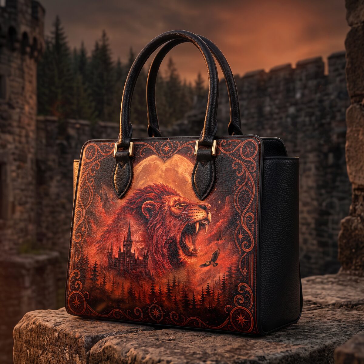 The Brave Lion Vesper handbag — full view