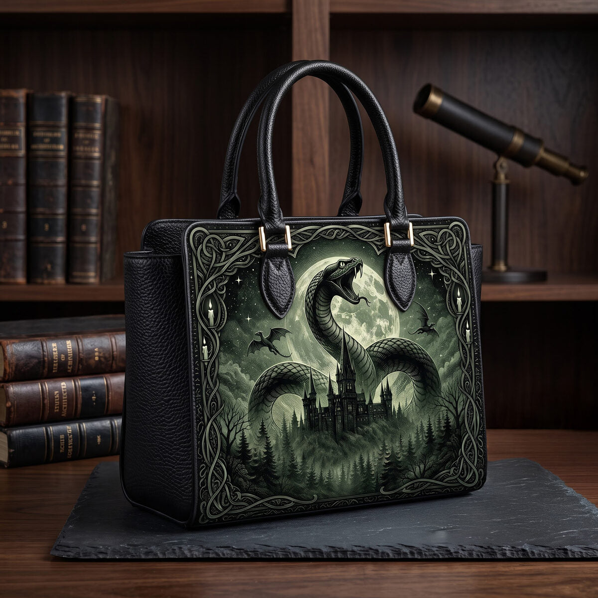 The Cunning Serpent Vesper handbag — full view