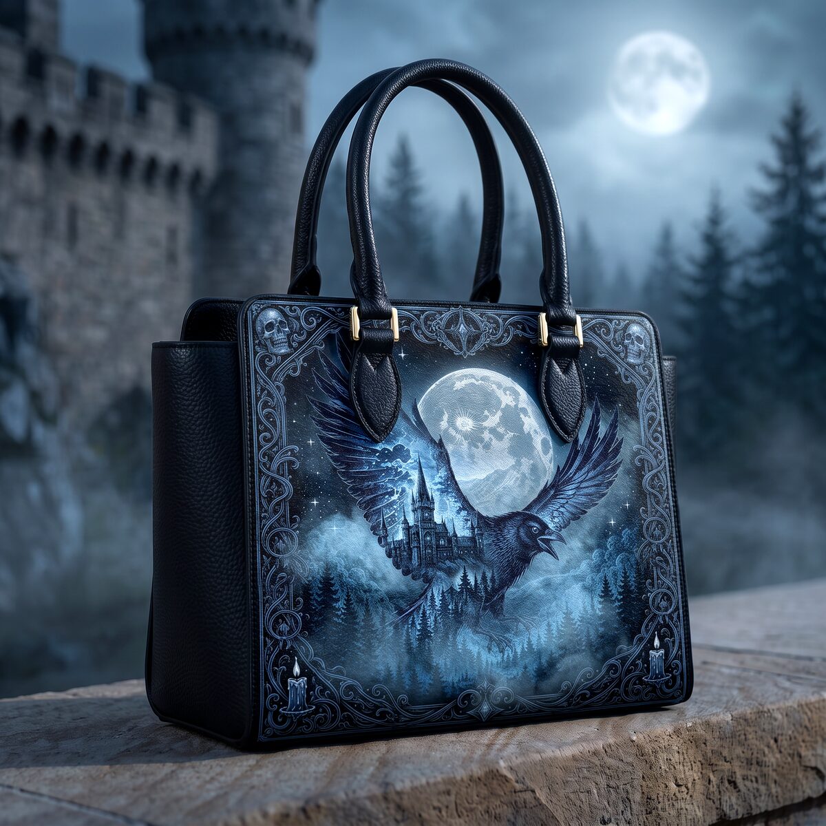 The Wise Raven Vesper handbag — full view