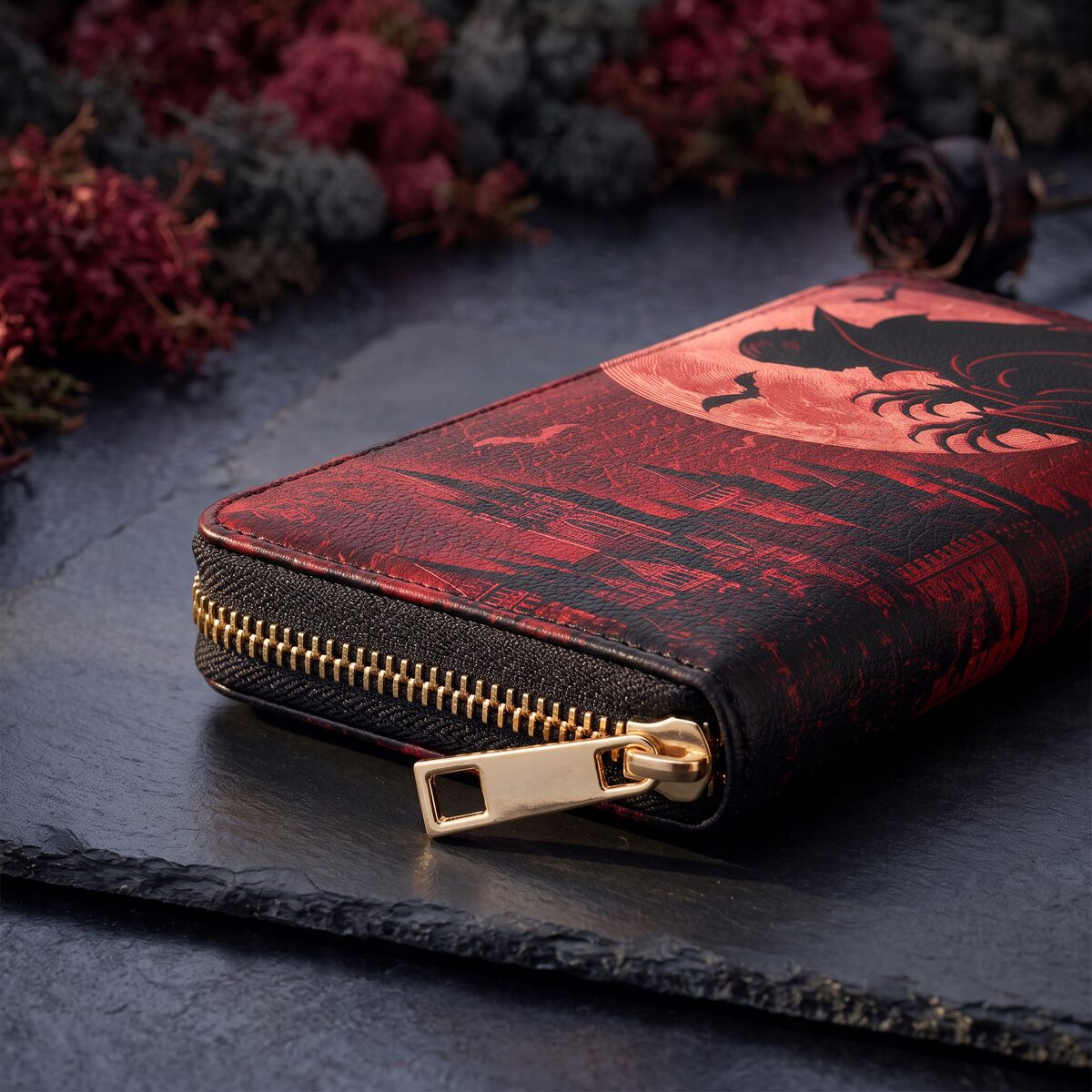 Dracula wallet — close-up