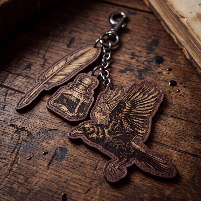 Poe charm #1 — close-up detail