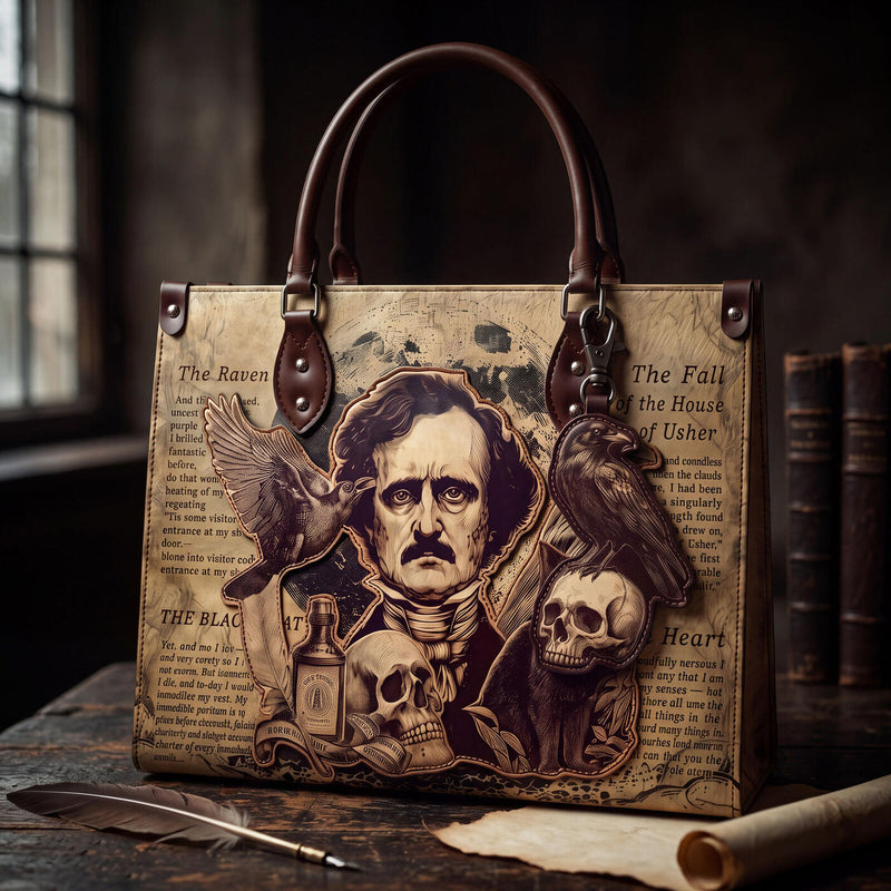 Poe charm #6 on the Poe's Anthology handbag